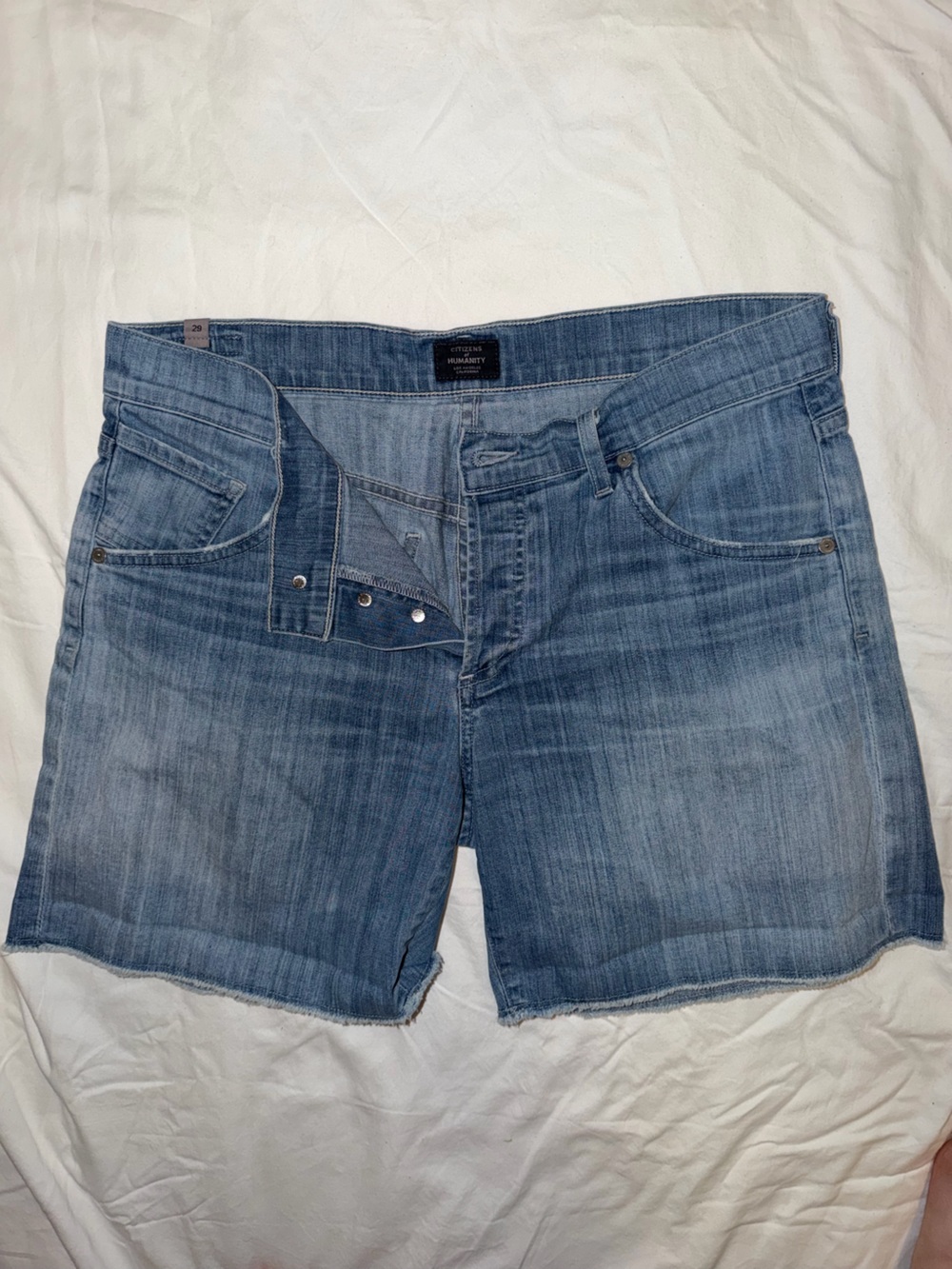 Citizens Of Humanity Light Blue Relaxed Denim Shorts